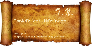 Tankóczi Nándor névjegykártya