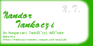 nandor tankoczi business card
